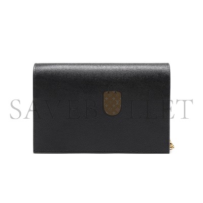 YSL KATE MONOGRAM TASSEL CHAIN WALLET IN GRAIN DE POUDRE EMBOSSED LEATHER 452159 (19*12.5*4cm)